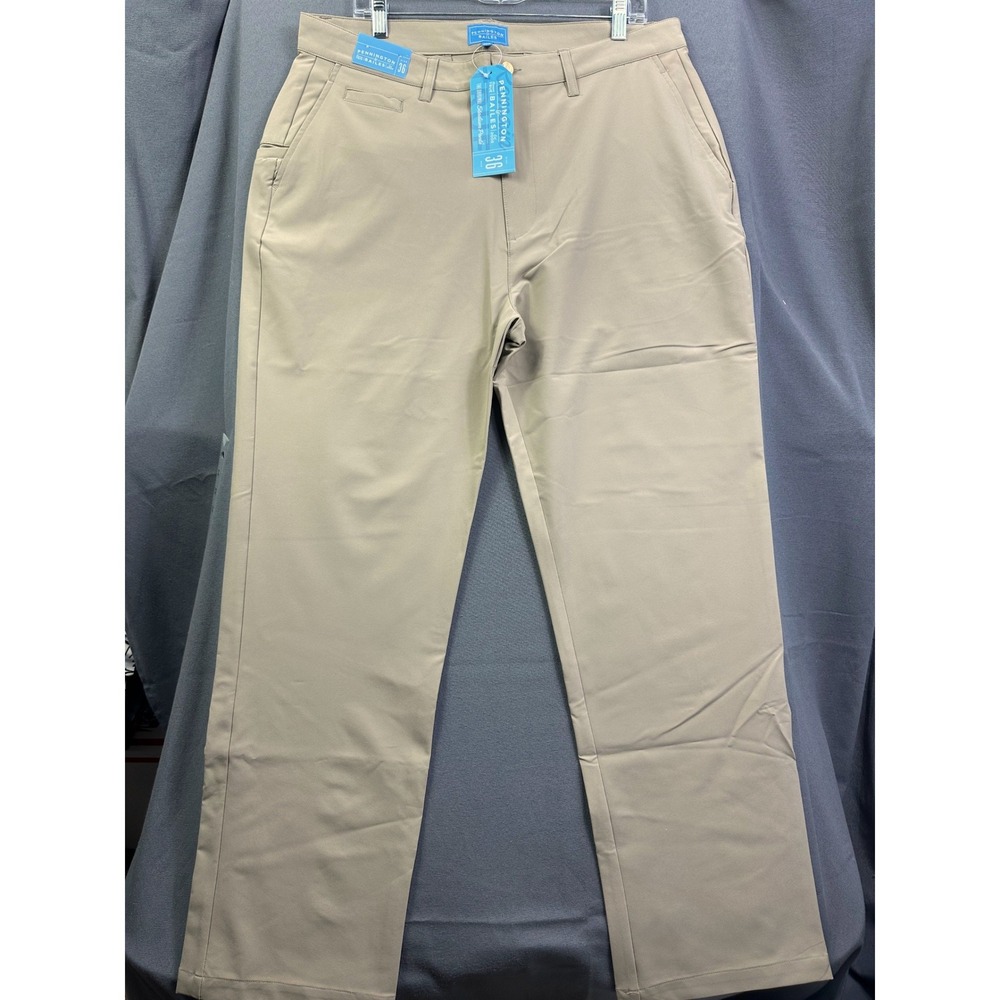 Pennington & Bailes Men True Stadium Pants Khaki Tan Performance Trousers 36W